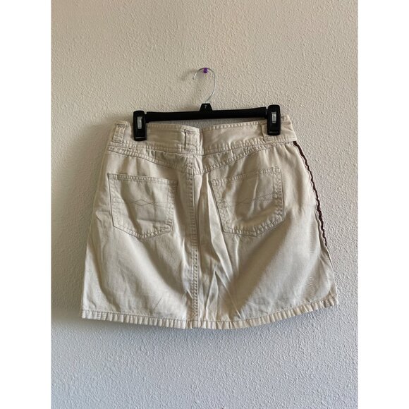Vintage Faded Glory Y2K Early 2000s Mini Beige Skirt - Picture 2 of 3
